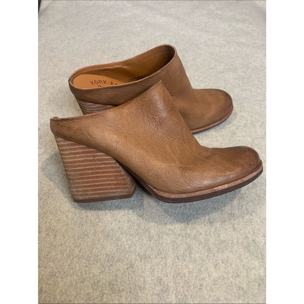 Kork-Ease Women's Brown Leather Slip-On Mules - Picture 2 of 7